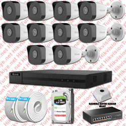 Hilook İp Kamera Seti 1080p Fullhd 10 Güvenlik Kamerası